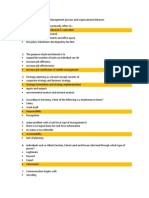 Management Process and Organizational Behavior Multiple Choice Question