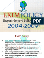 Exim Policy 2004-09