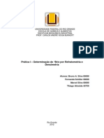 Determinação de ºbrix Por Refratometria e Densimetria 2013