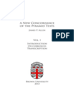 A New Concordance of The Pyramid Texts Vol I