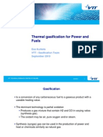 Thermal Gasification For Power and Fuels