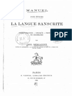 Manuel Pour Étudier La Langue Sanscrite Par Abel Bergaigne 1884