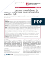 Primary Surgery Versus Chemoradiotherapy For Advanced Oropharyngeal Cancers: A Longitudinal Population Study