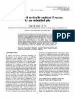 Scattering of Vertically-Incident P-Waves by An Embedded Pile