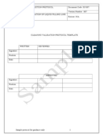 Sample Cleaning Validation Protocol