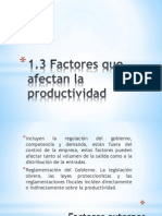 Factores Que Afectan La Productividad