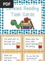 Leveled Reading Center Task Cards