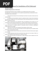 Method Statement For Installation of Pre Fabricated HVAC Ducts