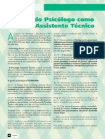 O Papel Do Psicólogo Como Perito e Assistente Técnico