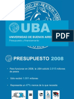 Presupuesto de La UBA 2008