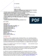 Community Nursing and Care Continuity LEARNING OUTCOMES After Completing