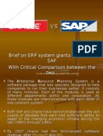 Oracle Vs Sap