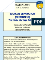 Family Law-I: Judicial Separation (SECTION 10)