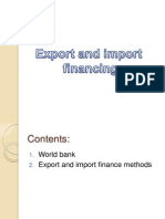 Import and Export Financing