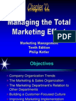 Managing The Total Marketing Effort