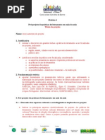 Mascara para Pre Projeto de Praticas de Letramento