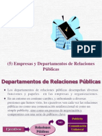 Empresas y Departamentos de Relaciones Públicas MB