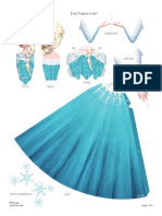 Disney Frozen Elsa Papercraft Craft Printable 0913