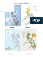 Different Maps of The Philippines: Political Map Contour Map