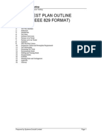 IEEE829 Test Plan Format Sample