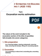 Estimating For Excavation Works