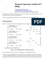 Earthquake Response Spectrum Analysis of 4 Story Shear Building