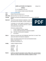 Probability and Statistics For Engineers Syllabus