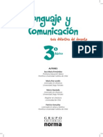 Lenguaje y Comunicación - 3° Básico Guia Docente