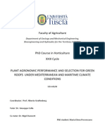 Plant Agronomic Performance and Selection For Green Roofs Under Mediterranean and Maritime Climate Conditions