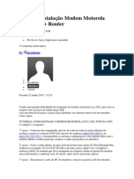 Tutorial Instalação Modem Motorola SVG 1202
