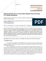 Enhanced Performance of The Solid Alkaline Fuel Cell Using PVA-KOH Membrane