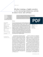 TRAP-silver Staining, A Highly Sensitive Assay For Measuring Telomerase Activity in Tumor Tissue and Cell Lines