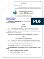 01 - Lei Nº 9.394-96. Lei Nº 12.796, Lei #11.645 (LDB e Suas Alterações)