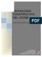 Tecnologia Constructiva Del Adobe - Diseño Vi