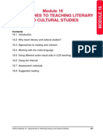 16 Approaches To Teaching Literary and Cultural Studies