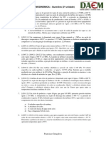 Banco de Questões - Prova 3 - Termodinâmica PDF