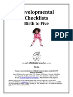 Developmental - Checklist From Birth To Five