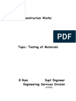 Testing of Materials