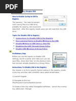 Registry Disable USB