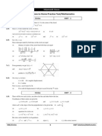 Solutions To Home Practice Test/Mathematics: Circles HWT - 1