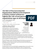 The Role of Non Governmental Organizations (NGOs) in Development - Nigeria Village Square