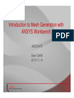 Introduction To Mesh Generation With ANSYS Workbench