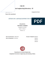 Study of A Single Effect Evaporator