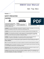 SS830 User Manual: Set Top Box