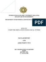 BTE 4225 Computer Simulation in Biological System: International Islamic University Malaysia Kulliyyah of Engineering