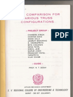 A Project Report On Cost Ion For Various Truss Configurations