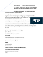 Alimentos Prohibidos y Permitidos para Pesaj