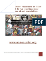 Universalisme Et Racialisme en Islam