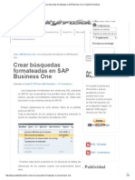 Crear Búsquedas Formateadas en SAP Business One - Quality Info Solutions