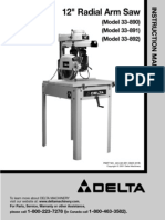 12" Radial Arm Saw: (Model 33-890) (Model 33-891) (Model 33-892)